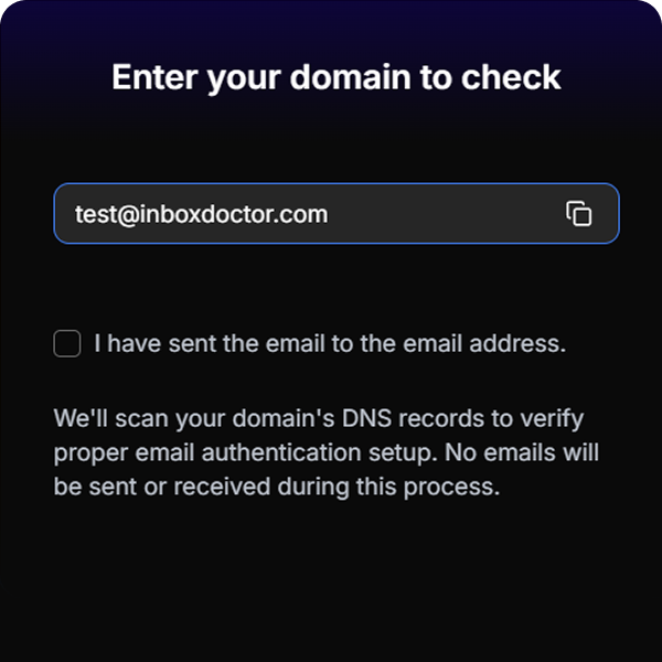 Initiate Your Test with a Unique Email